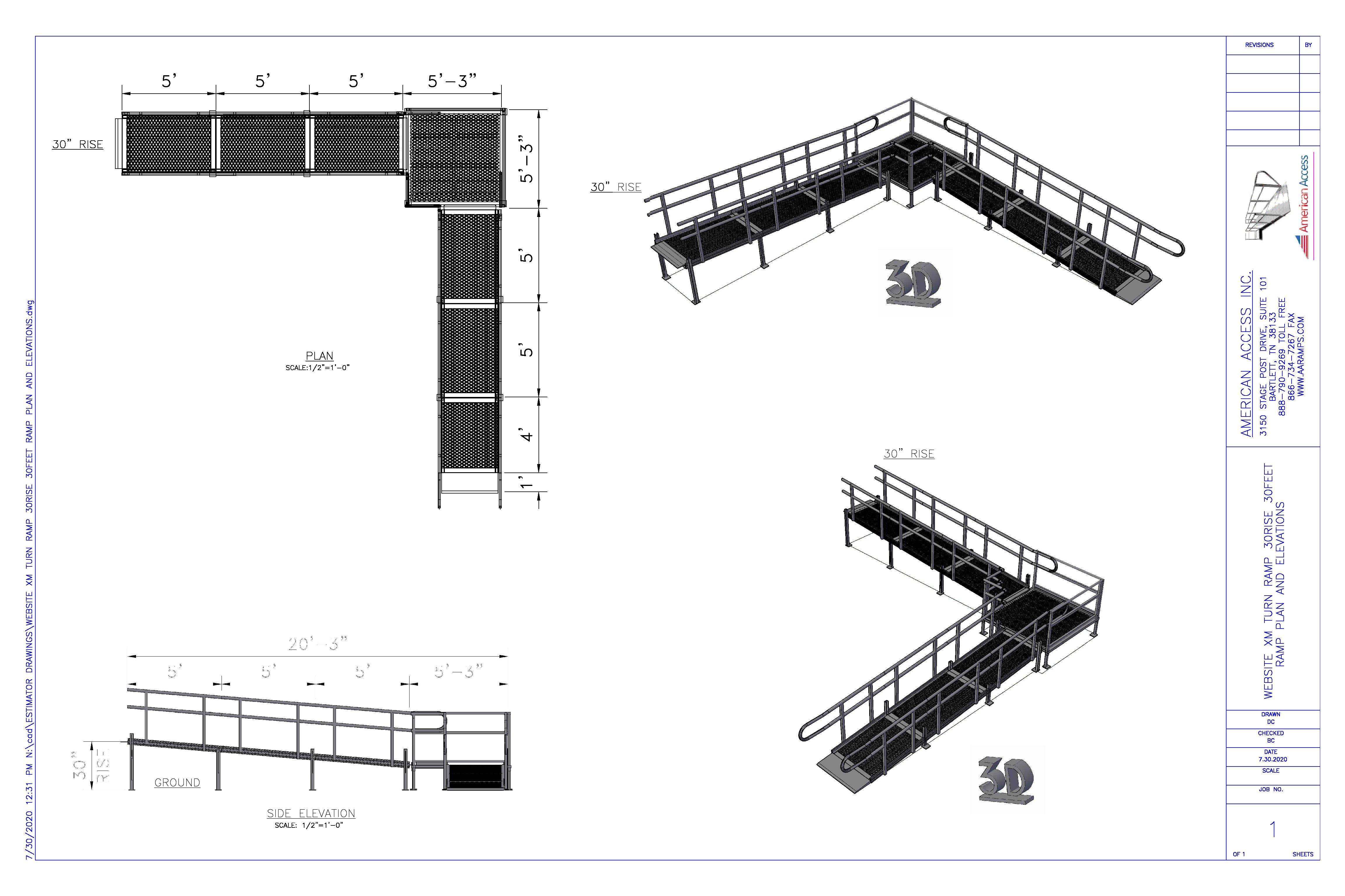 XM TURN RAMP 30RISE 30FEET RAMP PLAN AND ELEVATIONS (1) - American ...